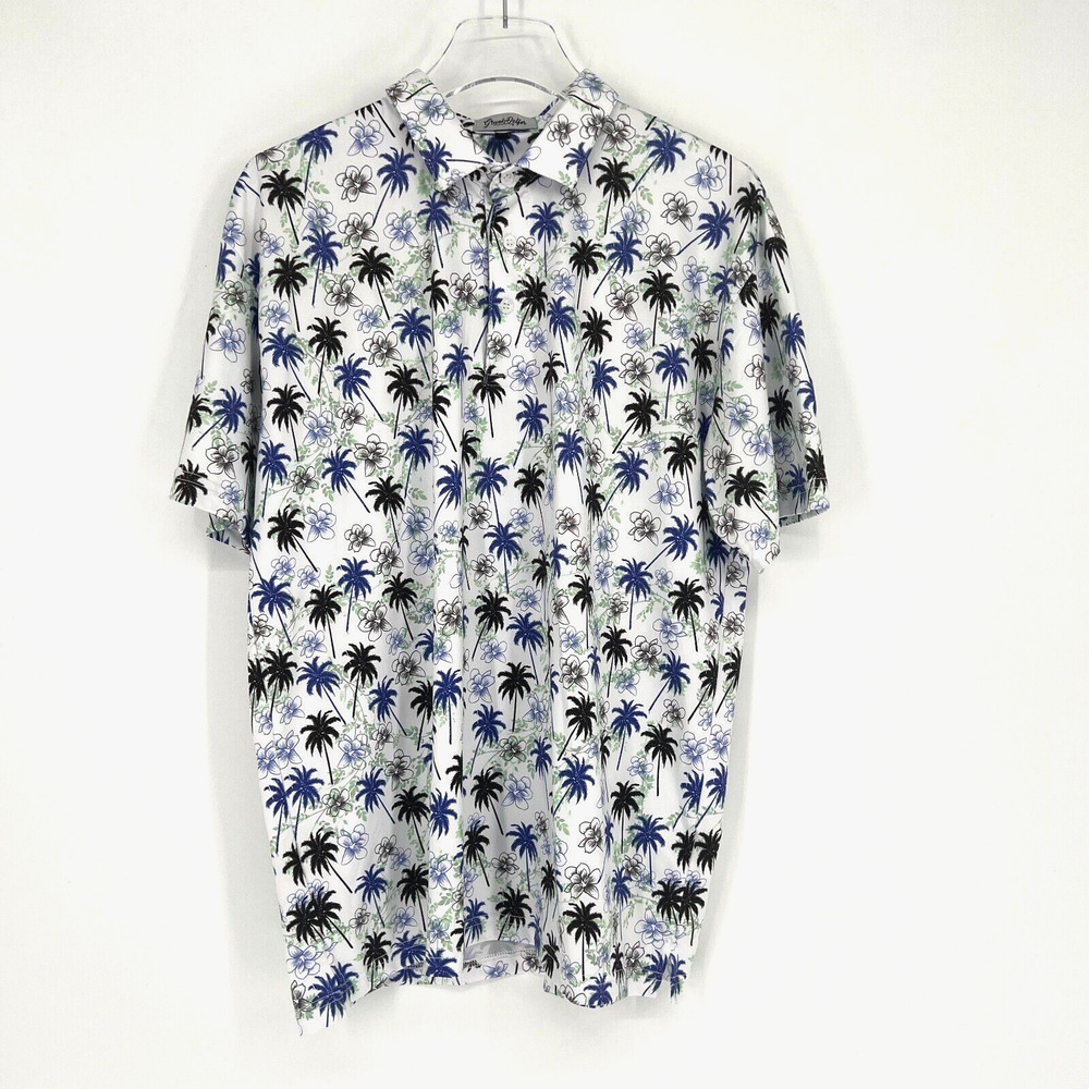 Grunk Dolfer Polo Mens M Golf Palm Tree Floral Traditions Course Arnold‎ Palmer